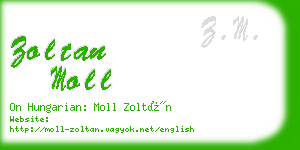 zoltan moll business card